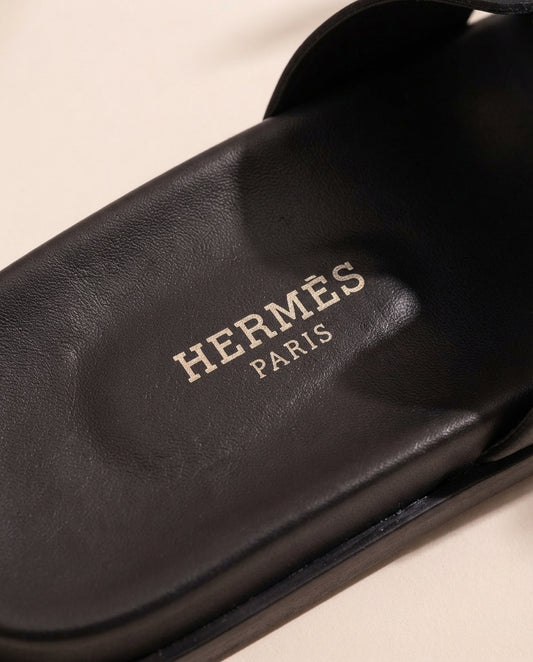 Men's Luxury Suede Slippers - Matte Black
