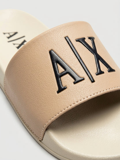 Casual Comfort Slides - Beige & Black