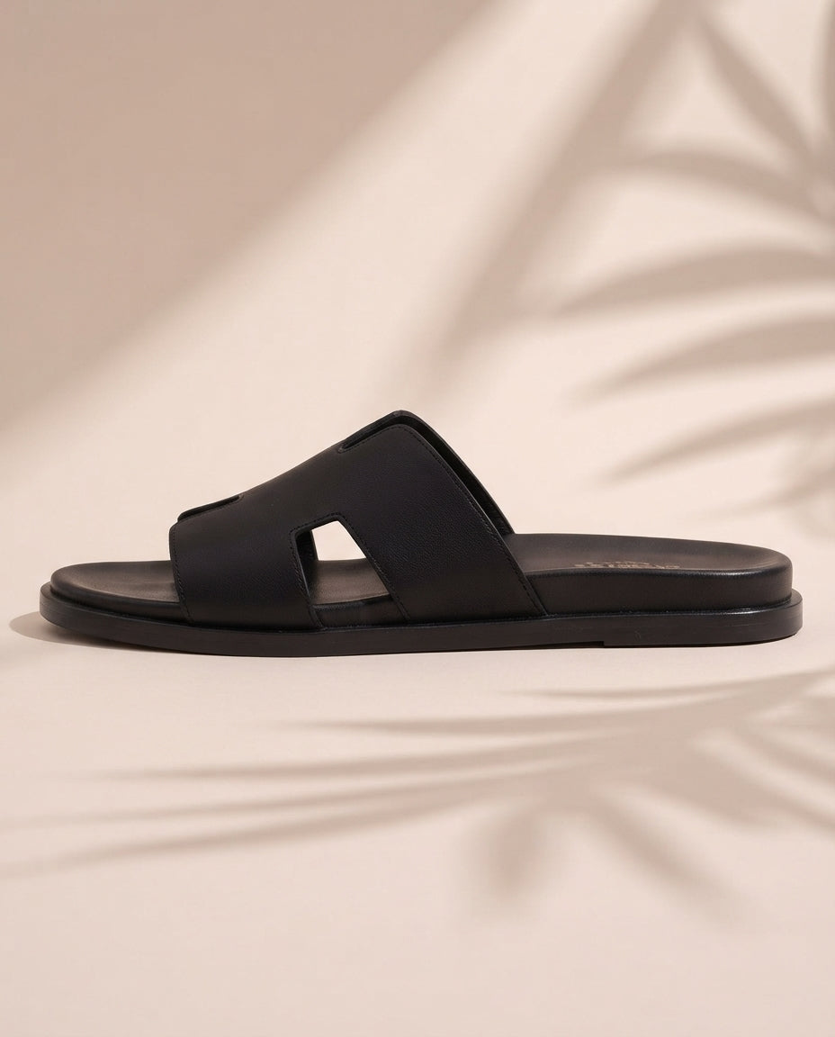 UrbanJoota Monaco Luxury Suede Slippers - Matte Black