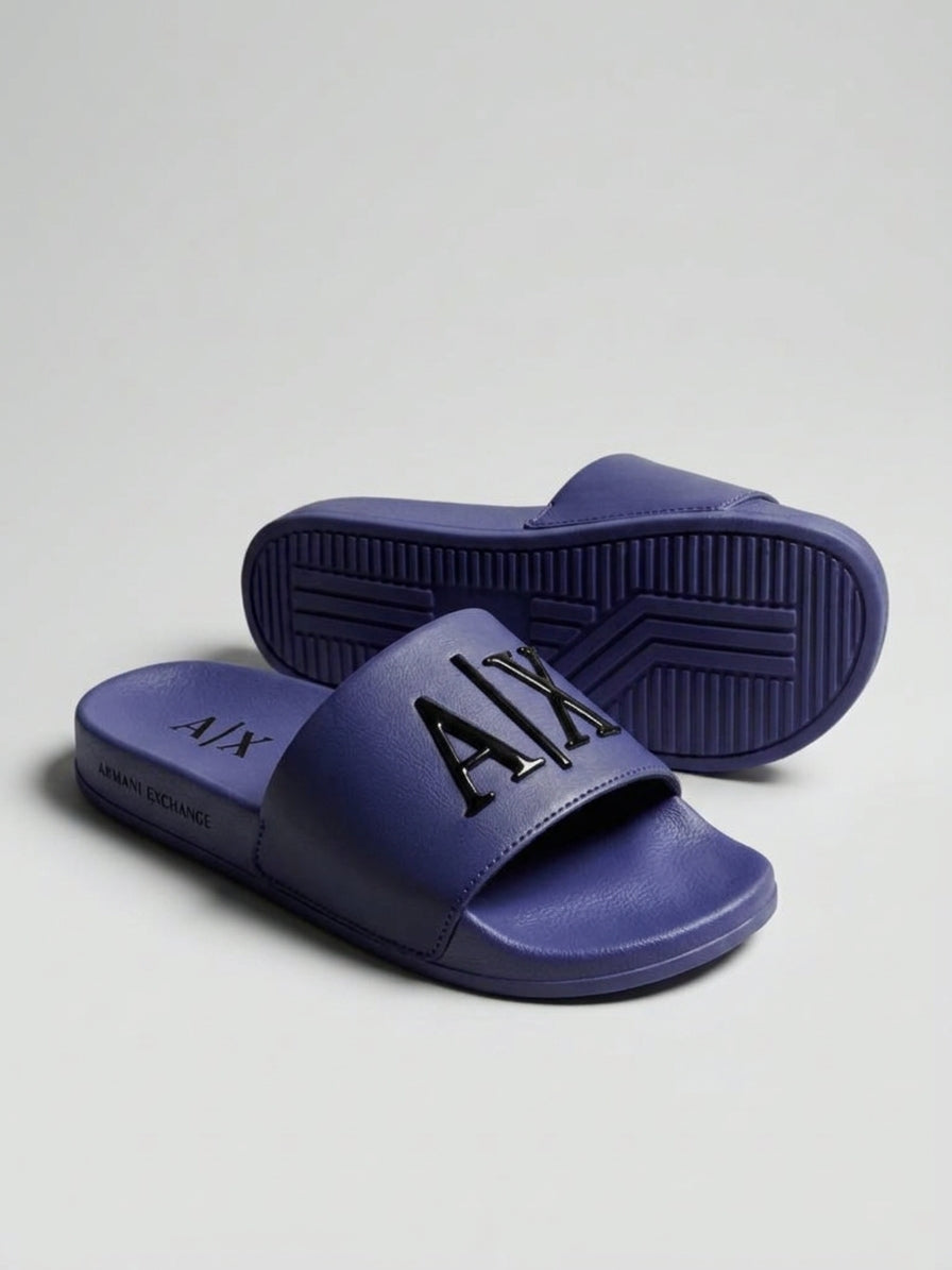 Casual Comfort Slides - Beige & Black