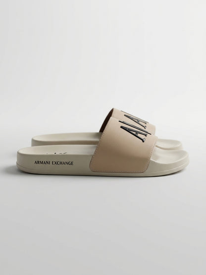 Casual Comfort Slides - Beige & Black